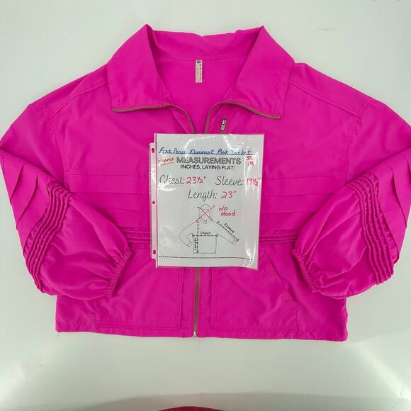 Free People Movement Check It Out Fill Zip Jacket Windbreaker, Sz. M Activewear - Picture 8 of 8